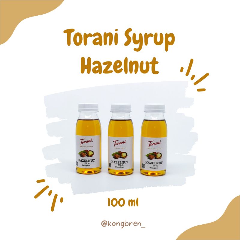 Sirup Torani Hazelnut Repack 100mL - Torani Syrup Hazelnut 100 mL