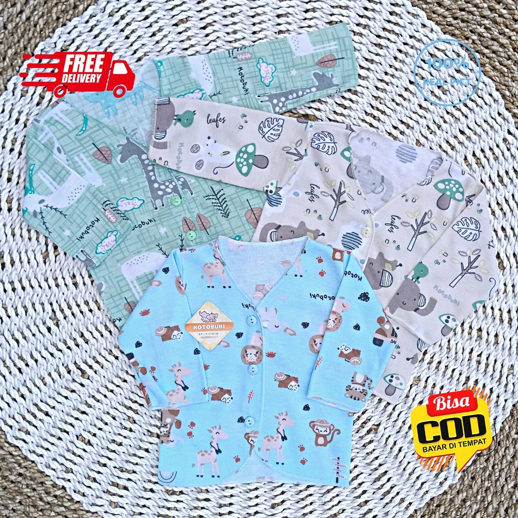 Baju Bayi Tangan Panjang Newborn Motif Animal Series merk KOTOBUKI