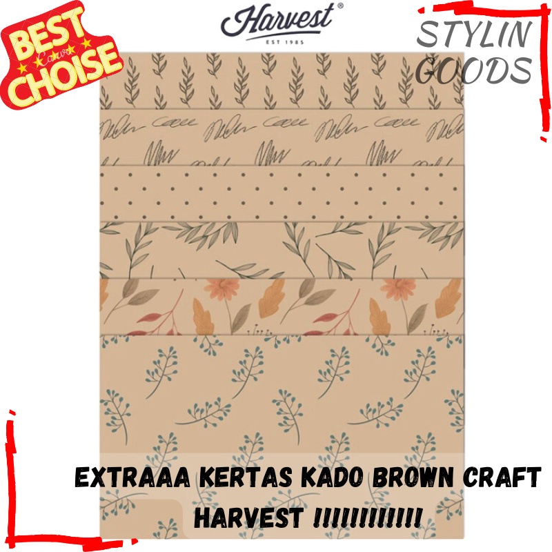 

[Extra] Tambahan Bungkus Kertas Kado Harvest Original / Wrapping Paper Gift Present Brown Craft Hampers Aesthetic
