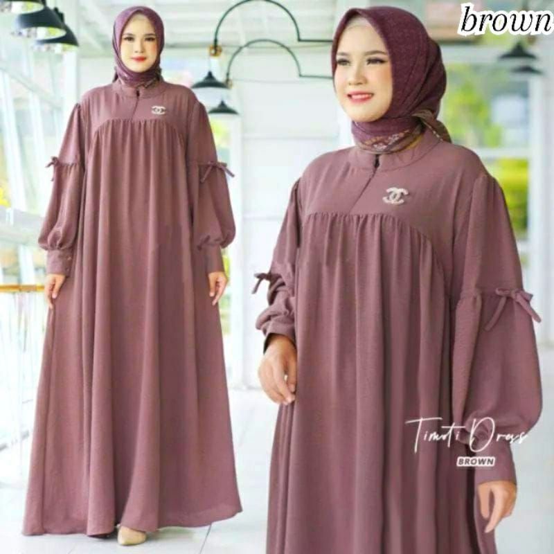 [Fashion Muslim] Gamis VIORA ARKANI TIMOTI crinkle airflow Maxy dress gamis terbaru 2023 kekinian terlaris