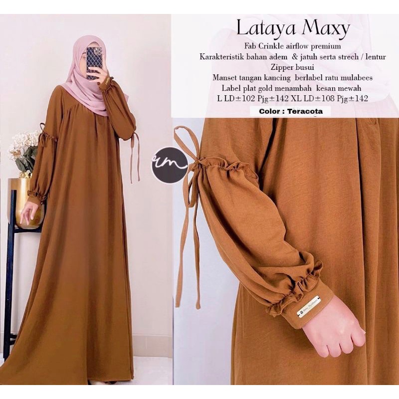 GAMIS LATAYA MAXY DRESS CRINKLE AIRFLOW BUSUI FRIENDLY / GAMIS CRINKLE VIRAL / GAMIS REMAJA / GAMIS CRINKLE LENGAN REMPEL