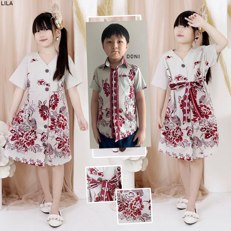 Evercloth Lila / Doni KIDS DRESS - Dress Batik Anak Perempuan