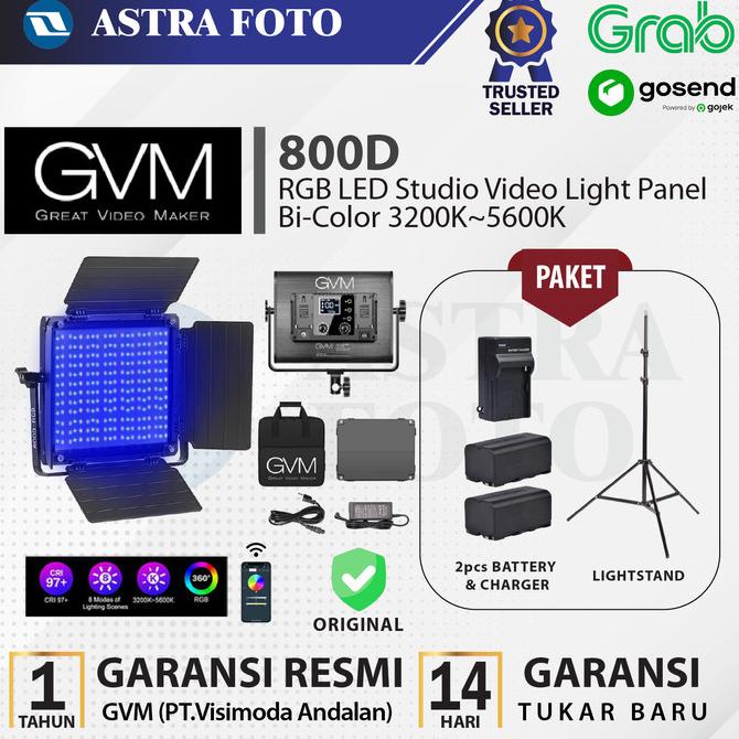 GVM 800D-RGB LED STUDIO LIGHT VLOG - LAMPU GVM 800 D