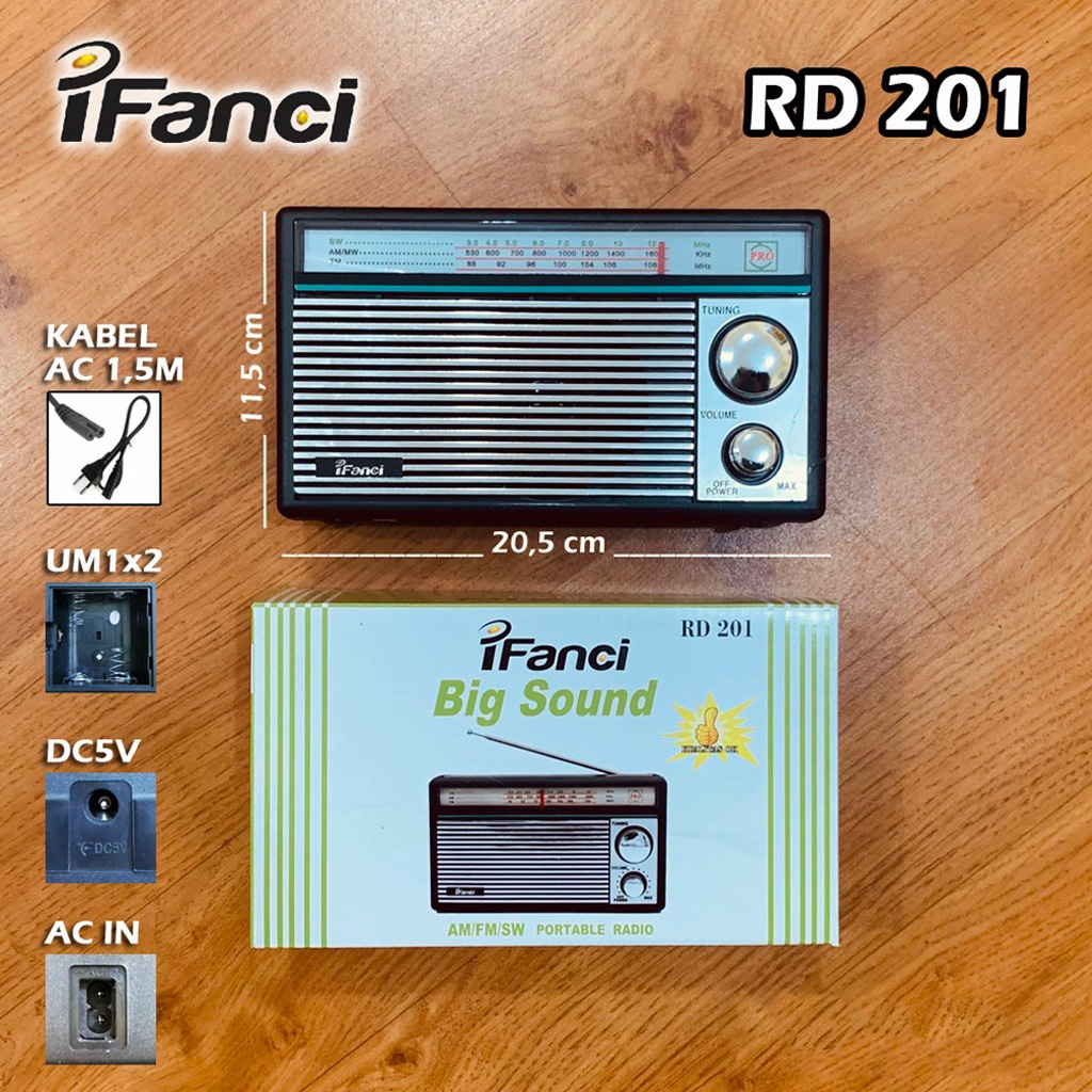 Radio Internasional International F-4250 Portable AC DC ( Listrik atau Baterai ) Mode AM FM SW IBZ