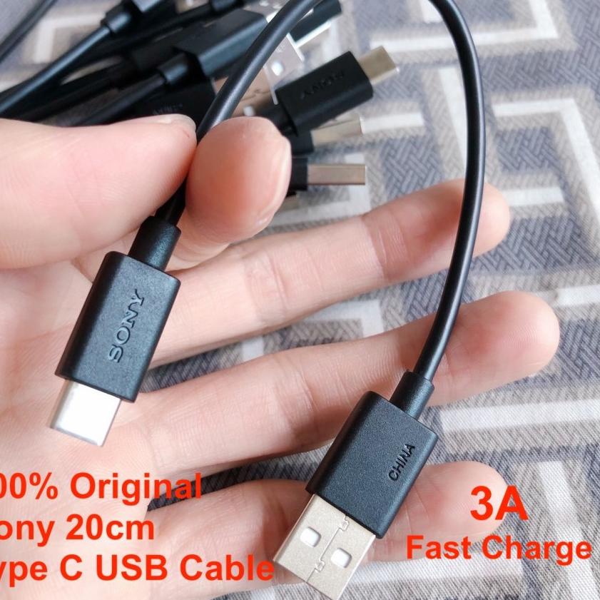 "BGO.06Ja23ᶠ" Original Sony Type C Cable USB C 20cm Kabel Data Pendek