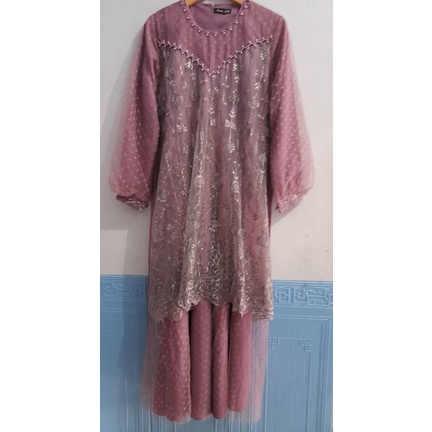 Dress Gamis Pesta Brukat by Abang Adek