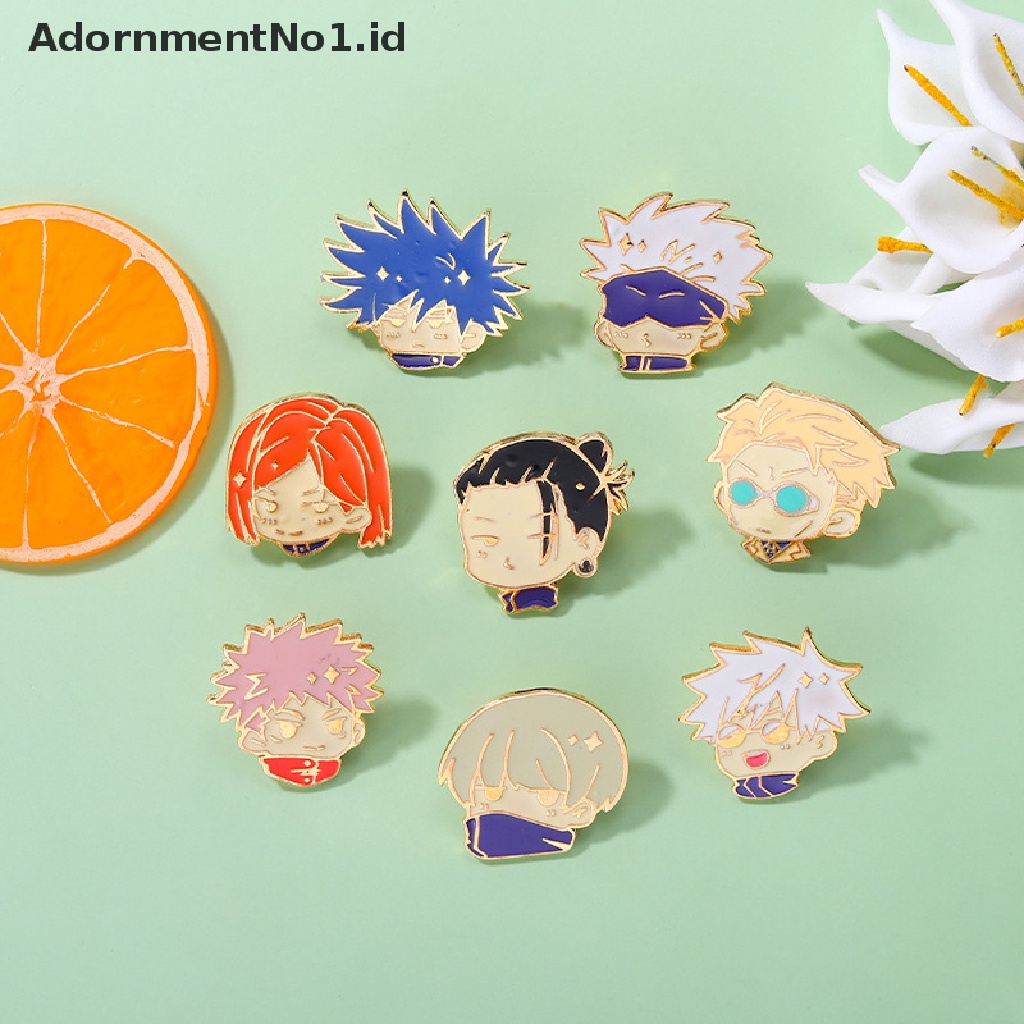 [AdornmentNo1] Jujutsu Kaisen Chibi Enamel Pin Gojo Satoru Itadori Yuji Bros Custom Kerah Lencana Kartun Lucu Perhiasan Hadiah Untuk Teman [ID]