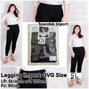 Legging Panjang Highwaist Bahan Spandex Premium Size Xl XXL XXXL 5L