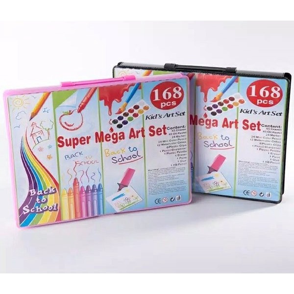 

Terlaris ✨ -Crayon 168 PCS Set Alat Gambar Alat Tulis & Lukis Menggambar Melukis - black- 2.1.23