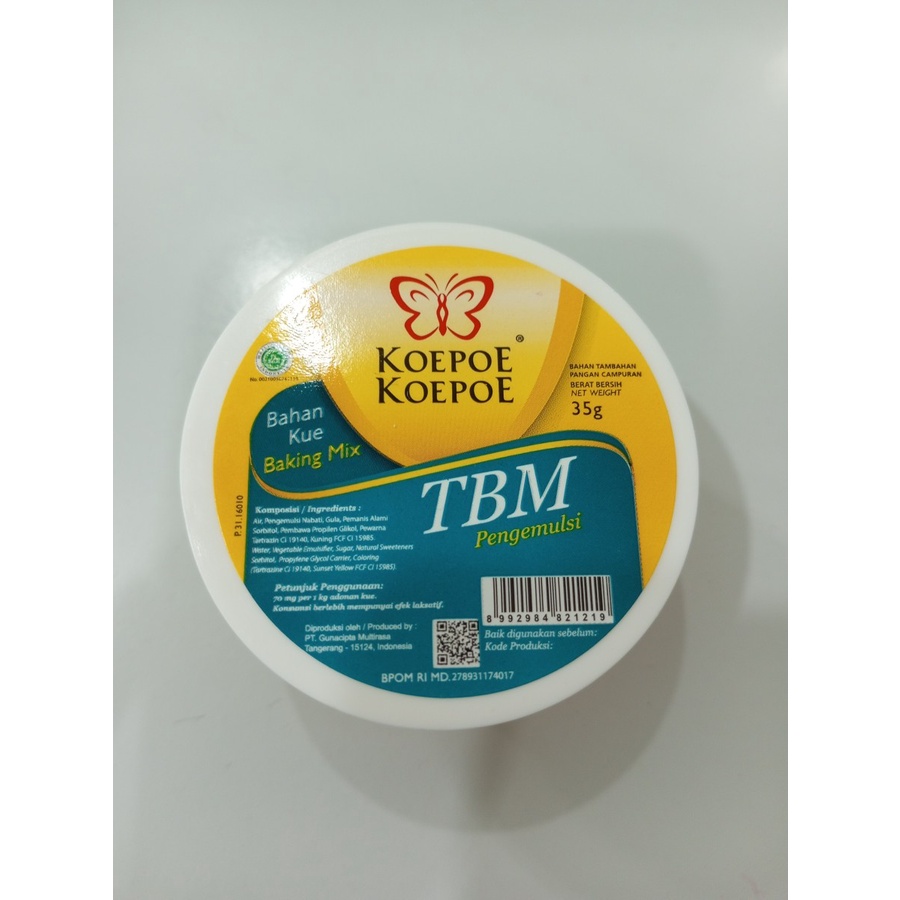 Koepoe-Koepoe TBM Pengemulsi 35 Gram Kupu-Kupu TBM Kecil