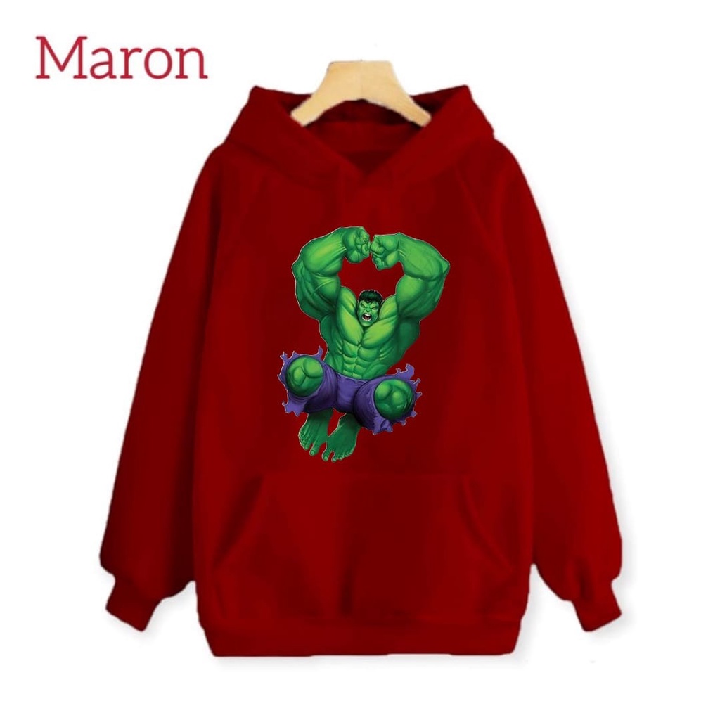 Hzl_outfit Sweater Hoodie Anak Laki Laki De Hulk/ Hoodie Sweater Anak Anak