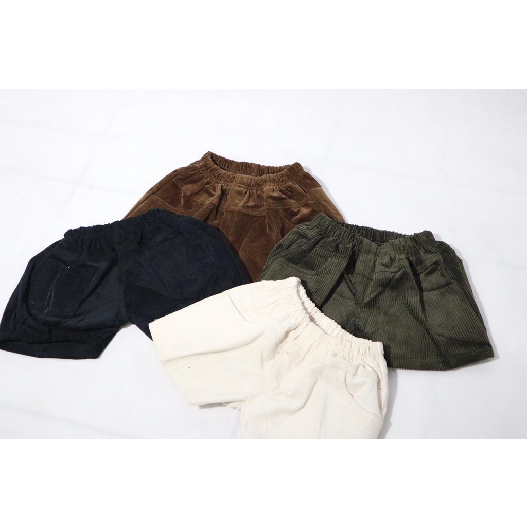 1-2 tahun outfits shortpants baby material corduroy all size kodswear/celana pendek unisex baby corduroy