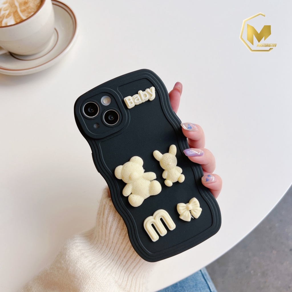 Y026 SOFTCASE 3D KARAKTER RABBIT MODEL GELOMBANG WAVE FOR IPHONE 7 8 7+ 8+ X XS XR XS MAX 11 12 13 14 PRO MAX MA3851