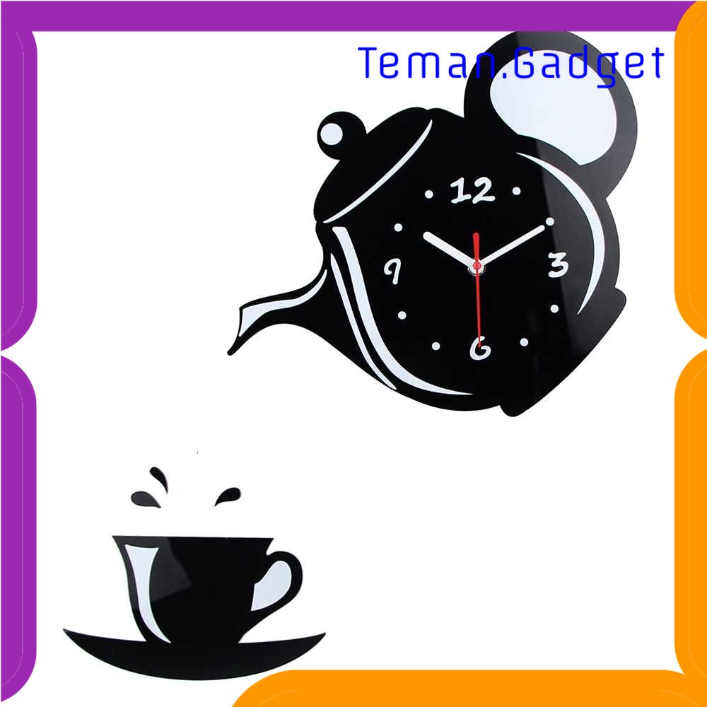 TG-PJM Jam Dinding Quartz Creative Design Model Teko Kopi Unik - NS003