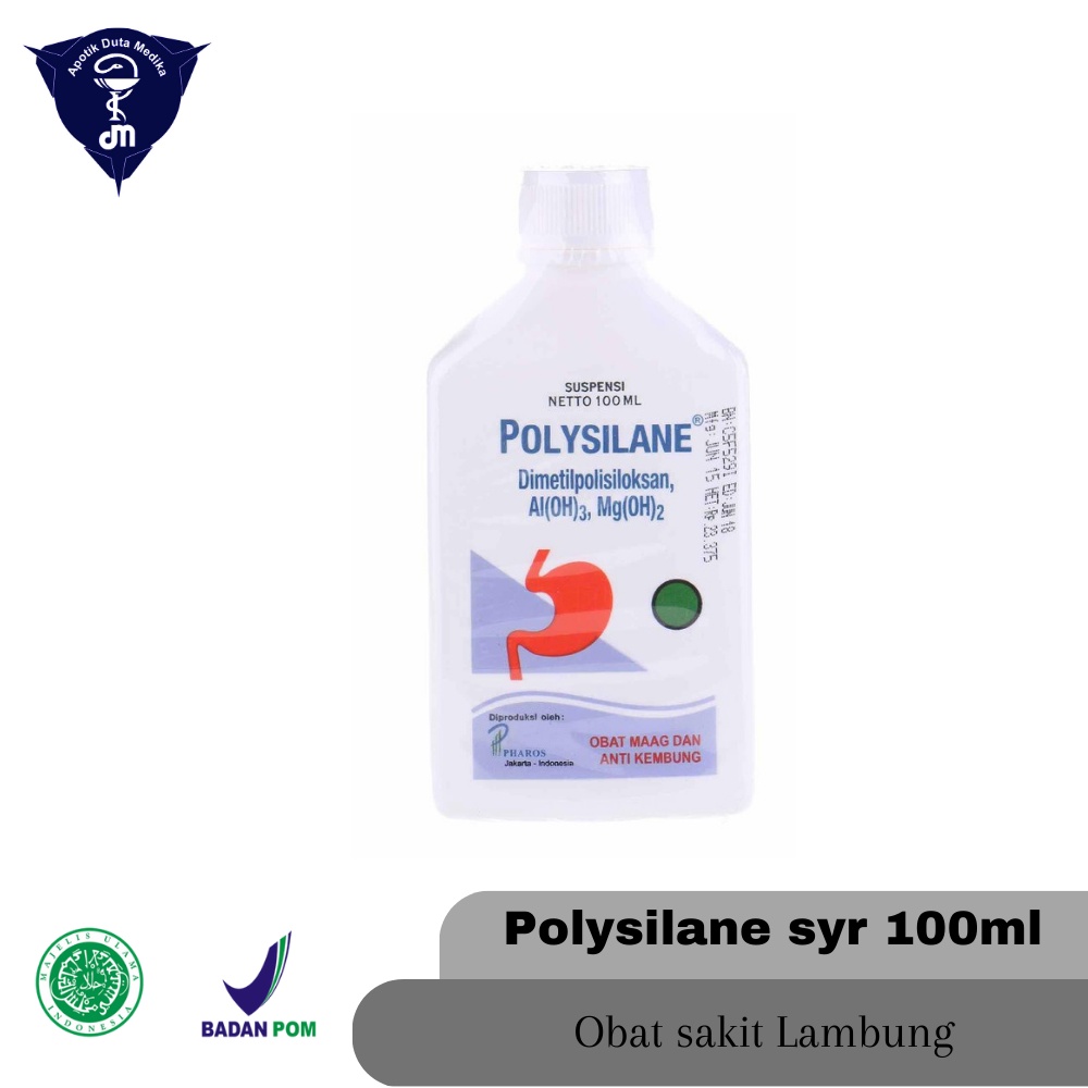 POLYSILANE SIRUP SUSPENSI 100 ML - OBAT MAAG DEWASA/PERUT KEMBUNG DEWASA/ASAM LAMBUNG DEWASA