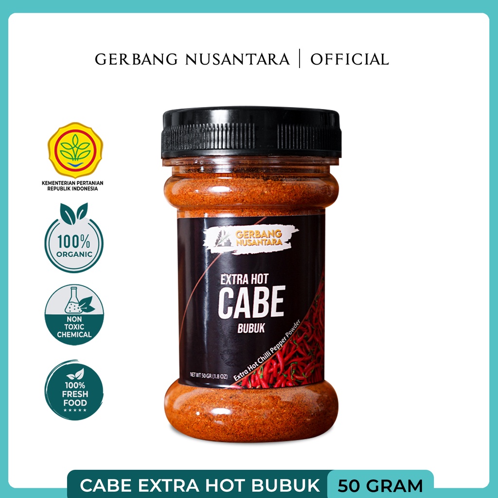 BUMBU DAPUR CABE CABAI PEDAS EXTRA HOT BUBUK - REMPAH GERBANG NUSANTARA - BUBUK RED CHILI POWDER EXTRA HOT 50gr