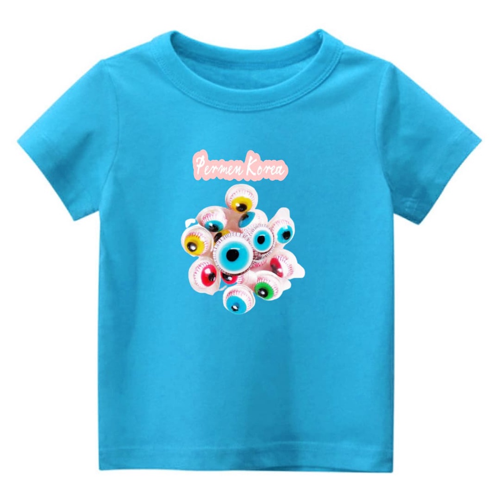 Hzl_outfit Baju Kaos Anak Anak Permen Korea(Bayar Ditempat)