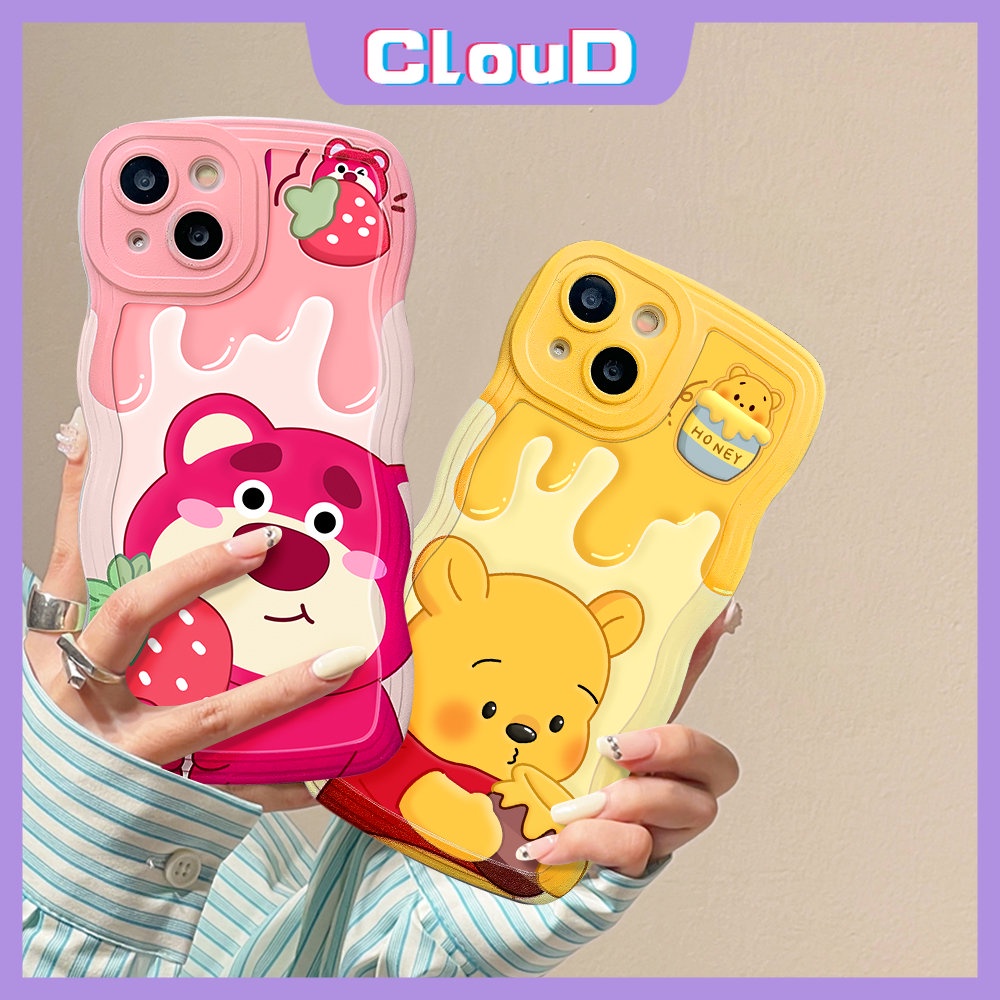 Case Winnie The Pooh Kartun Samsung A14 A13 A04s A33 A11 A04 A52s A04E A53 M22 A50 A20 A50s A02s A03s A12 A31 A22 M32 A30s A23 A21s A52 A51 A32 Lembut Tpu Wavy Edge Cute Manyo Cover