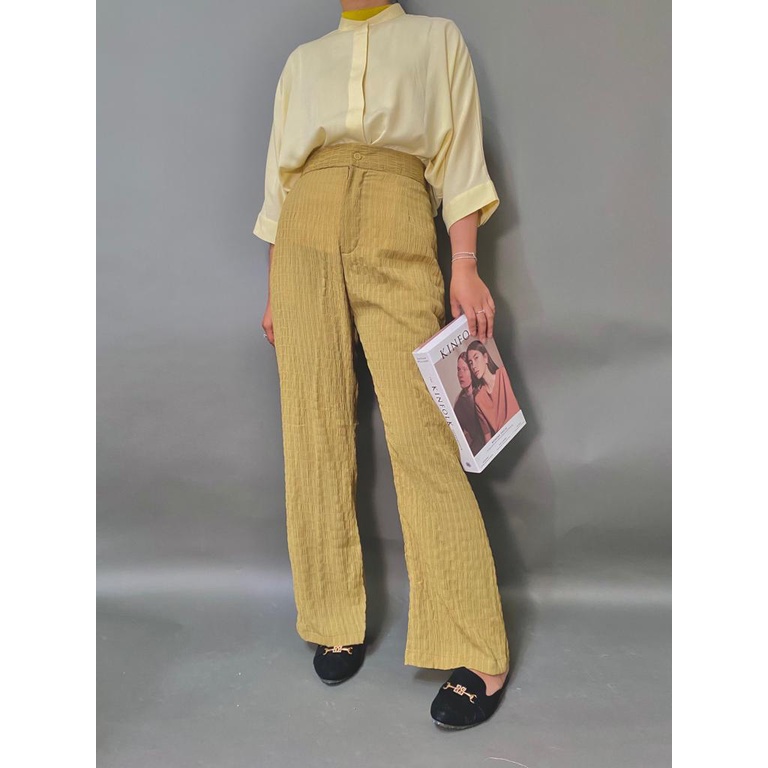 RAABIHA Alexa Pants Flare l Kulot Kekinian l Kulot Cutbray Highwaist l Kulot Korea Murah