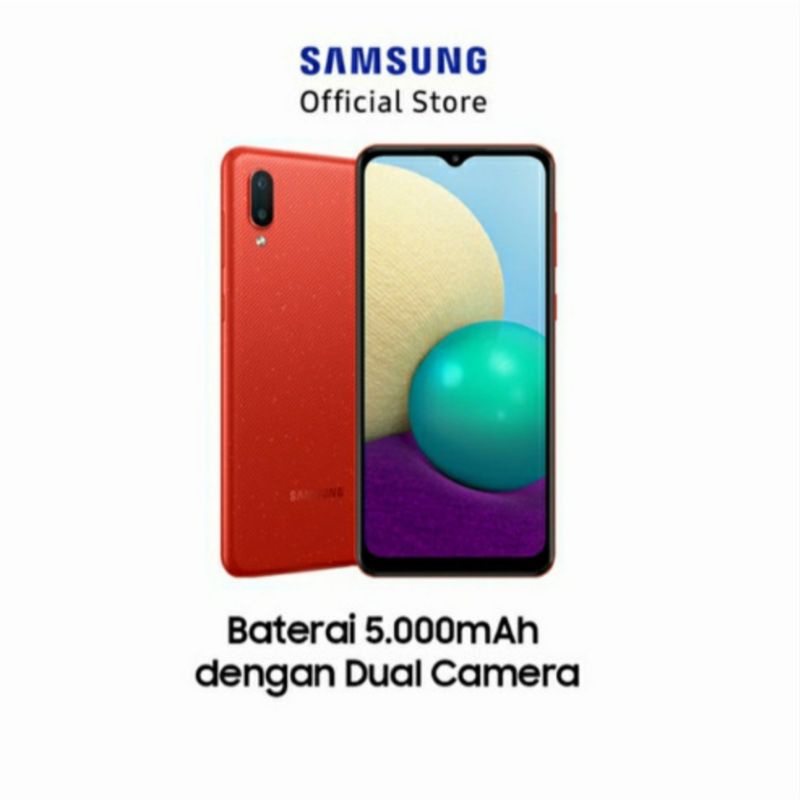 HP SAMSUNG GALAXY M02 2/32 GB - SAMSUNG M 02 RAM 2GB ROM 32GB GRS RESMI