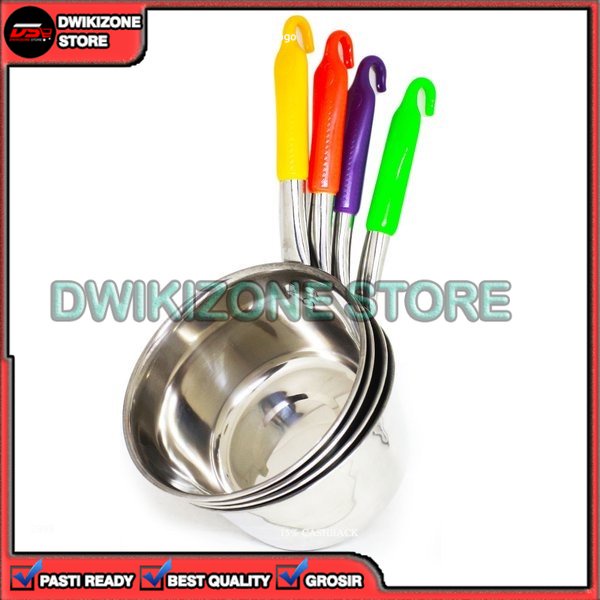 [DZS] PANCI SUSU REBUS MIE STAINLESS STEEL 16CM 16 CM GAGANG WARNA