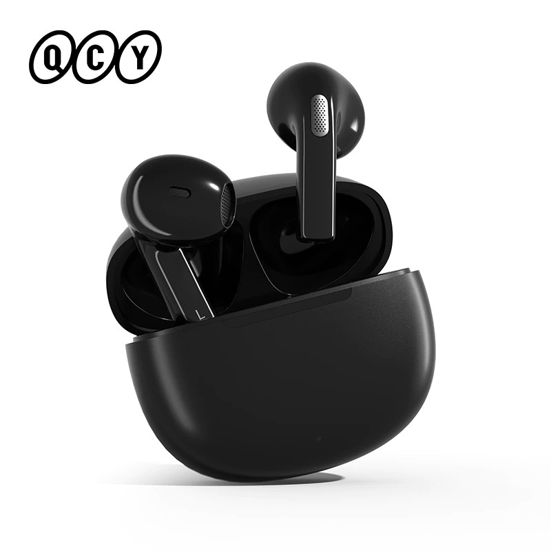 QCY Ailypods Headset TWS Bluetooth Earphone Wireless Noise Reduction - T20 - Black