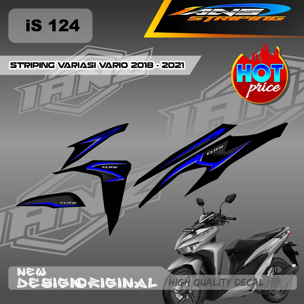 STIKER STRIPING DECAL MOTOR HONDA VARIO 125 - 150 KUALITAS TERBAIK BAHAN HOLOGRAM / NON HOLOGRAM IS124