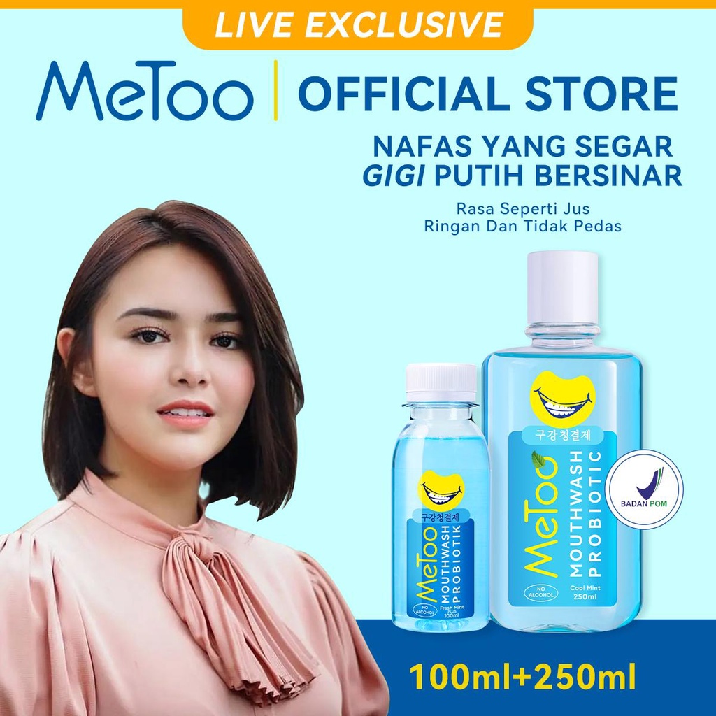 MeToo Obat Kumur Probiotik MeToo Mouthwash 1set / Pemutih Gigi / Pembersih Karang Gigi