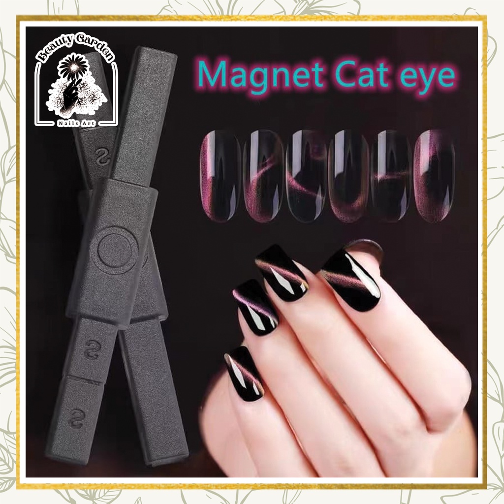 【 COD 】 Stick magnet Nail Art Efek Cat Eyes/Magnet Bulat/Stick Magnet Hitam/Magnet Silver Cat Eye Nail Art Tools