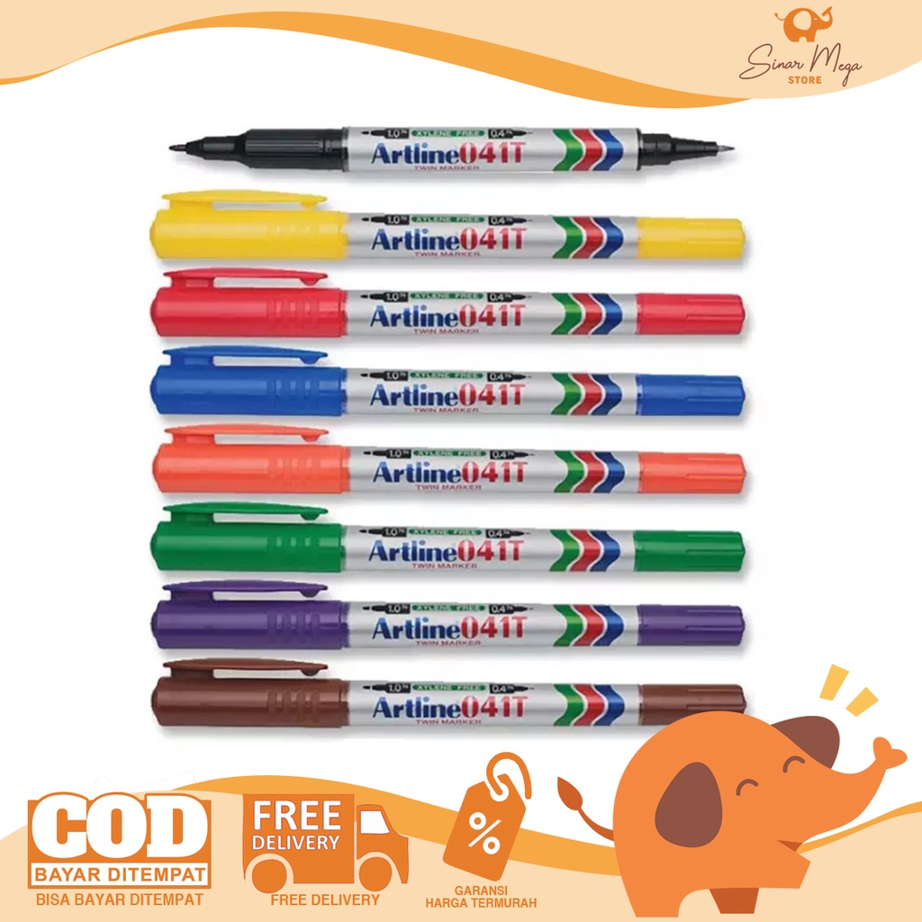 

Artline Spidol Permanent Marker Twin Marker 041T