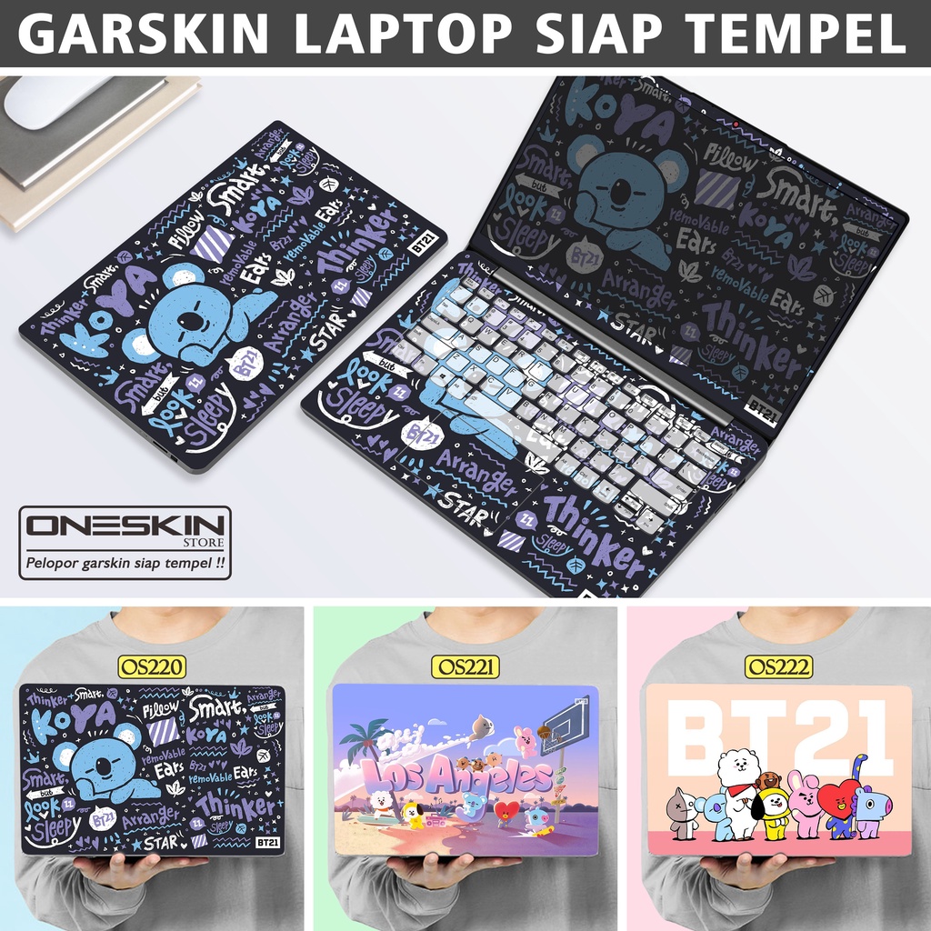 Garskin Sticker Laptop Protector Macbook Full Body Bottom Bezel Palmrest Skin Cartoon BT21