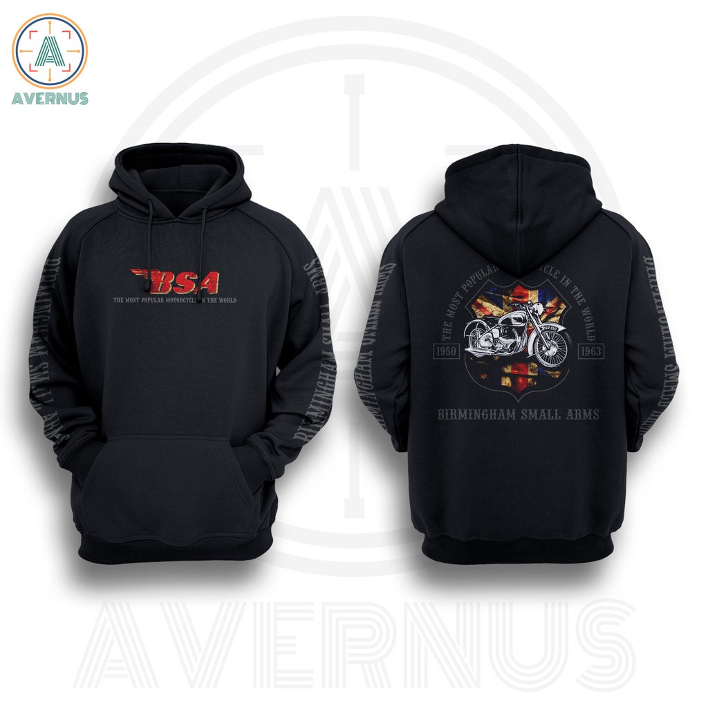Avernus Premium Hoodie - BSA Golden Flash Motorcycle