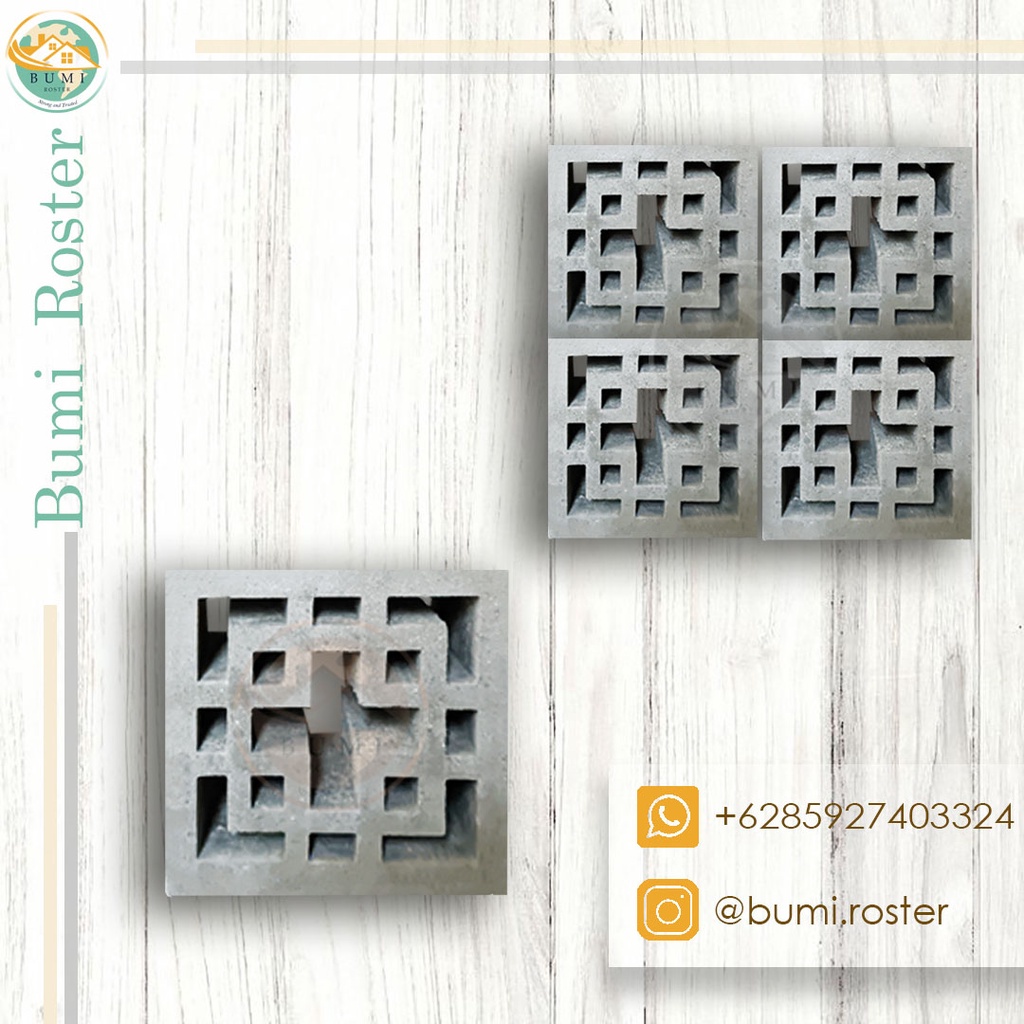 Loster/Roster beton Grafik Minimalis Murah Gratis Ongkir Jabar Jabodetabek