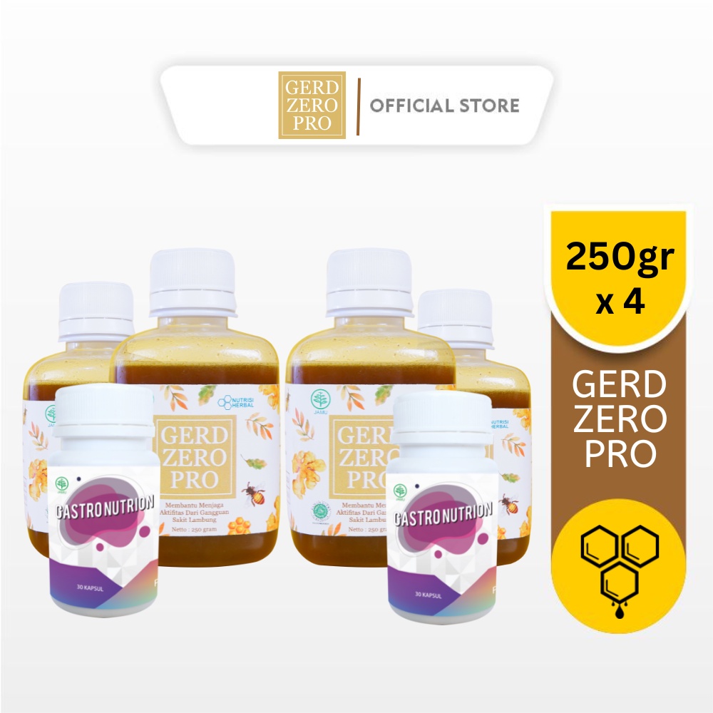 Jual Gerd Zero Pro Madu Obat Asam Lmabung Maag Herbal Original Paket