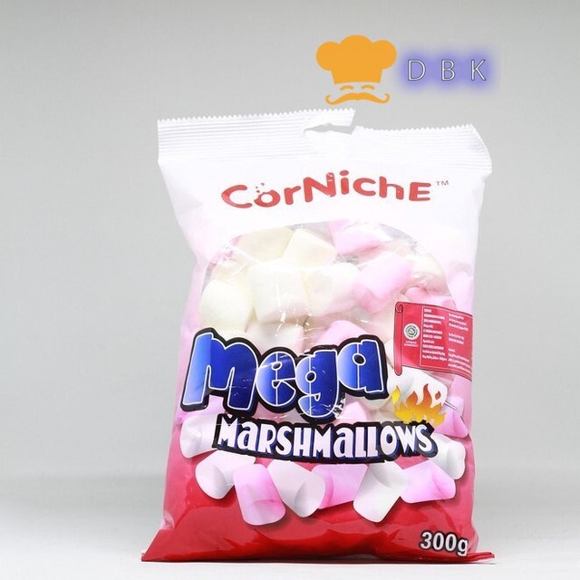 

Corniche MEGA Marshmallows Pink White 300gr marsmellow