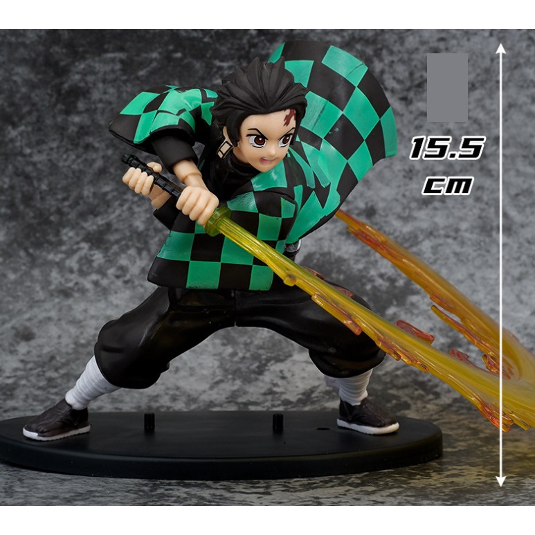 Fighting Tanjiro Action Figure Demon Slayer Tinggi 15.5CM