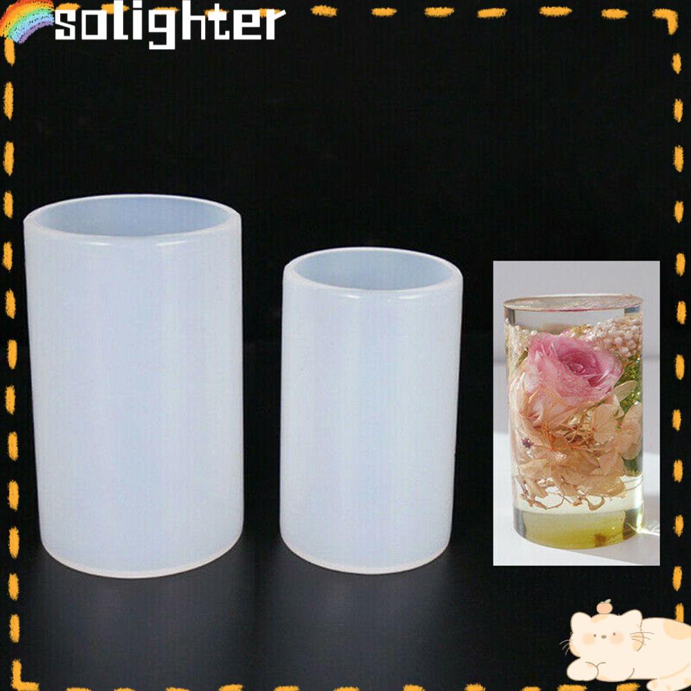 Solighter Cylinder Resin Mold DIY Craft Membuat Perhiasan Cetakan Handmade Casting