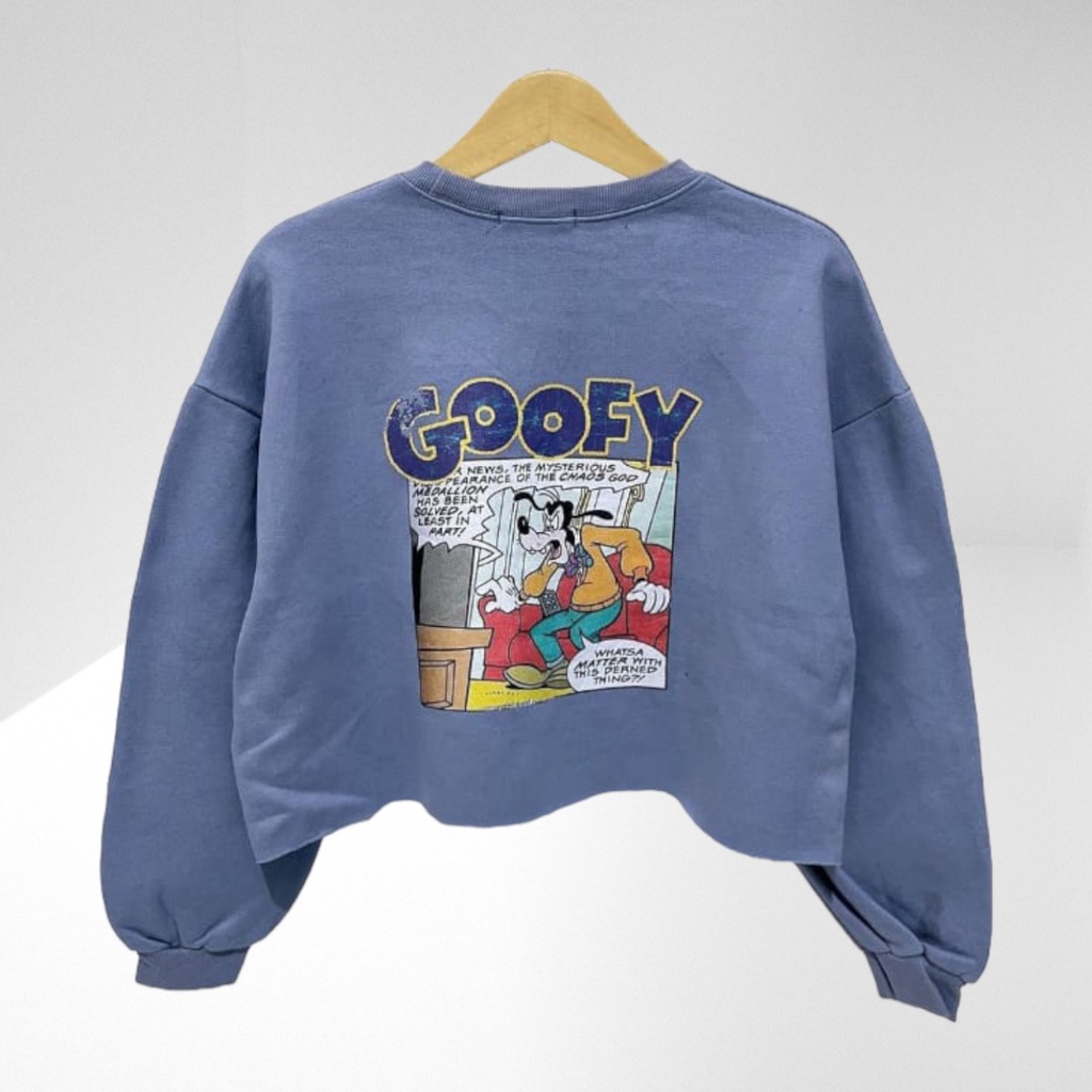 GOOFY CROOPE SWEATSHIRT DENIM (V1)