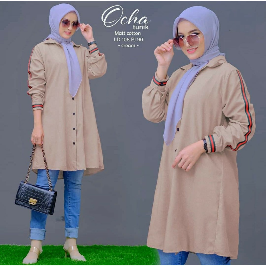 Baju Wanita Termurah Terbaru Ocha tunik crinkl