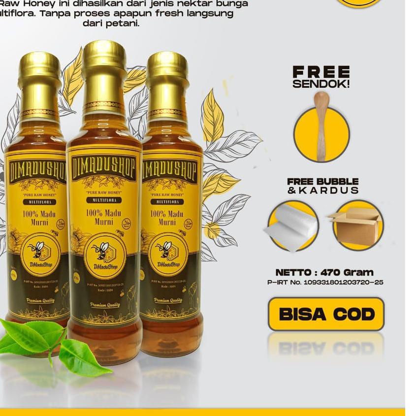 

NEW | KG4|Madu Asli - Madu Murni 470Gr Nektar Multiflora 100% Pure Raw Honey