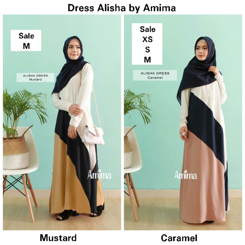 Dress Alisha -Hanya Dress- Gamis Pesta Syari Cantik by Amima