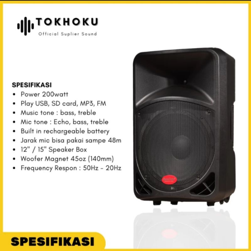 Speaker Meeting Portable Baretone 12 BWR Original garansi