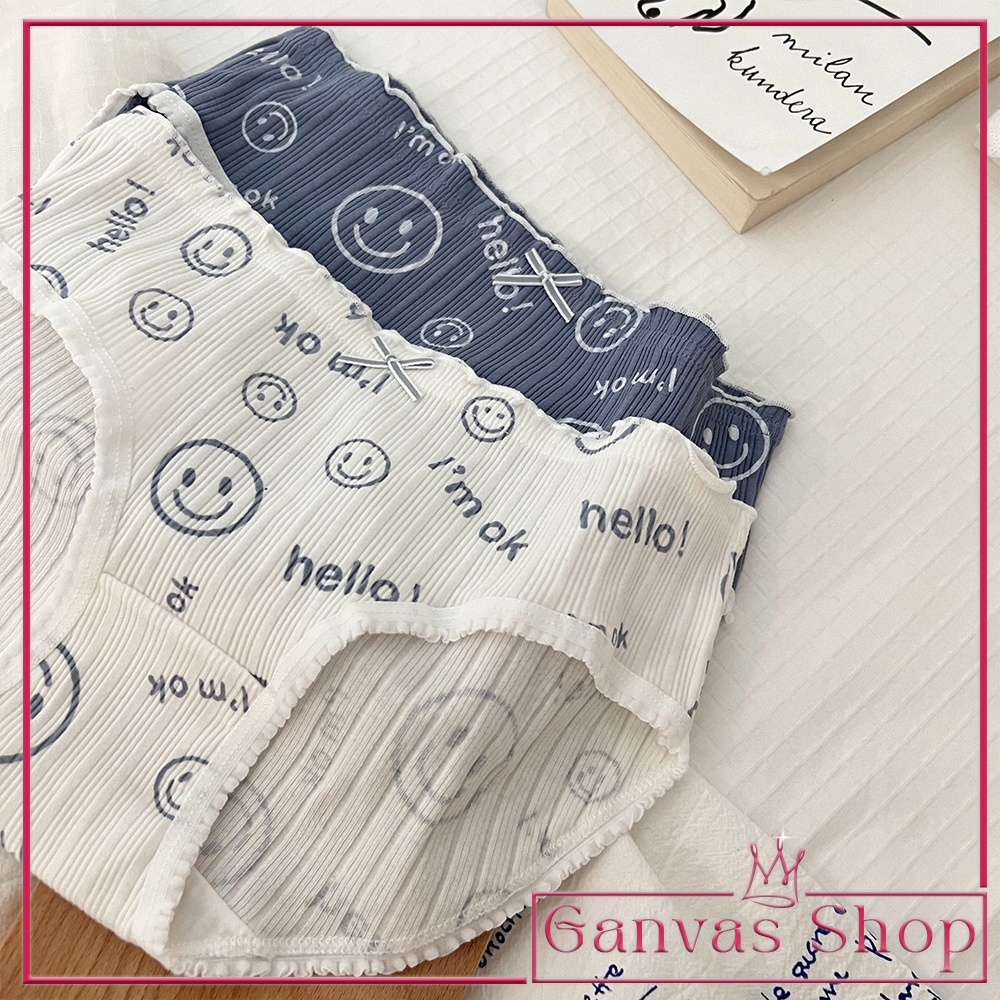 Celana Dalam Wanita Jepang Katun Motif Smile ( CD-127)