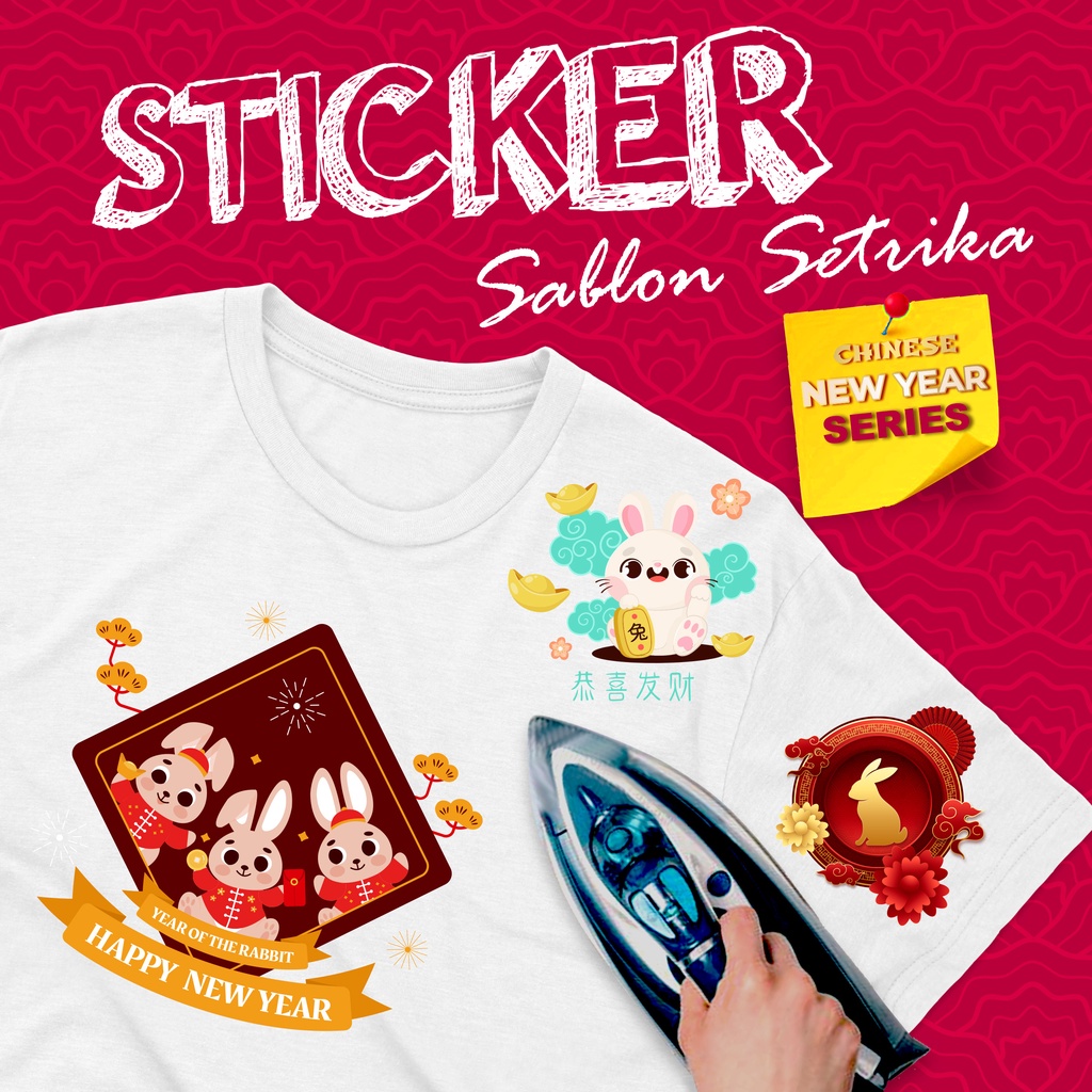 STIKER IMLEK STICKER CHINESE NEW YEAR STIKER KAOS KEMBARAN BAJU ANAK STICKER SABLON KAOS IMLEK STICKER RABBIT STICKER HOKKI STIKER KELINCI STIKER PRAKARYA STIKER GOSOK BAJU COUPLE STIKER SEKOLAH STICKER BAJU MURAH STICKER BUNGA STIKER TOTEBAG STIKER IKAN