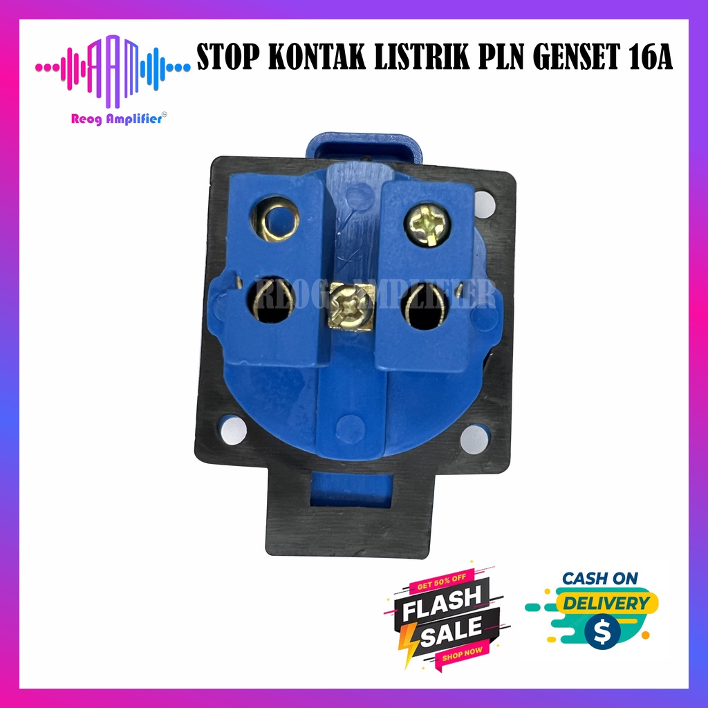 STOP KONTAK LISTRIK PLN GENSET IP44 16A / SOCKET KONTRA STEKER 16 A