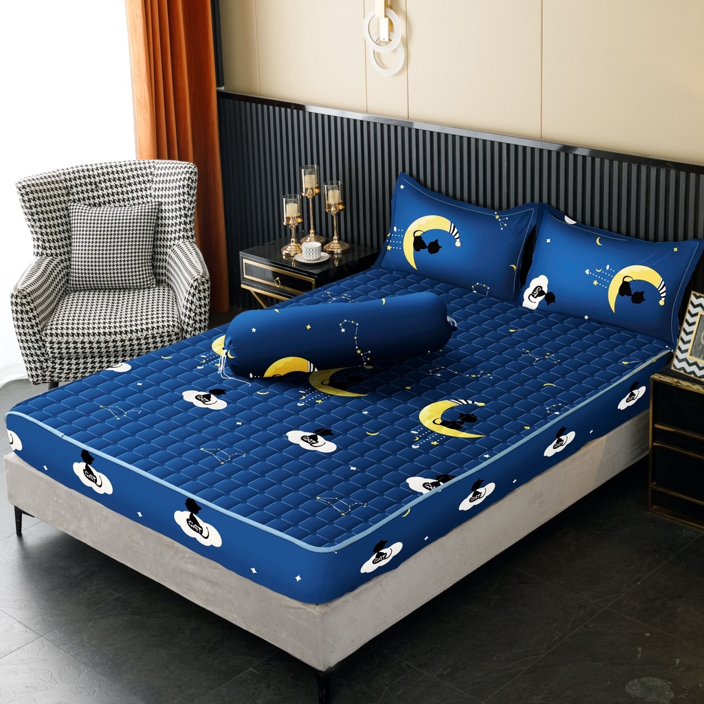 Sprei Waterproof anti air ukuran 120x200x30 dengan sarung bantal