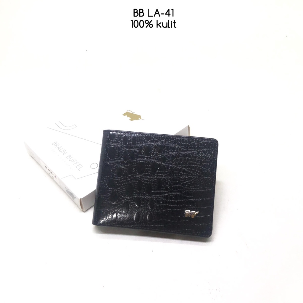 dompet pria braunbuffel LA41 black croco kulit sapi asli dompet fashion dompet murah