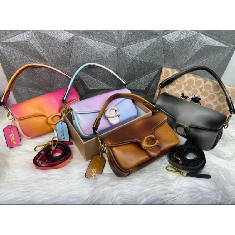 C3991 Uk 19x11 Free Box Coach Pillow Tabby Mini Rainbow Premium / Bahan Dove / Tas Impor / Tas Wanit