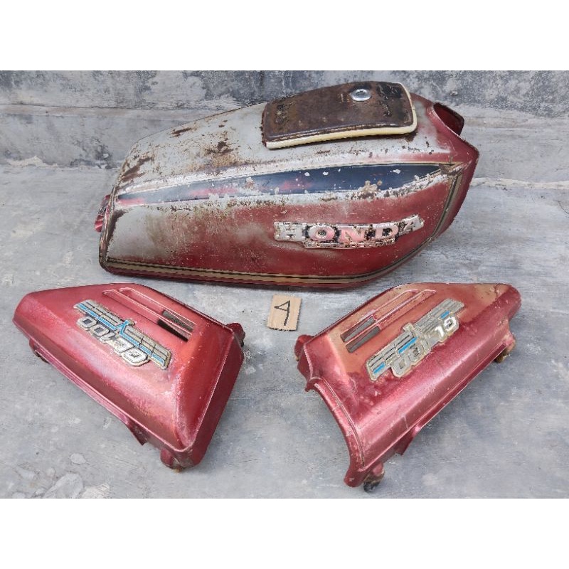 Jual Tangki Set Kempol Aki Merah Original Paint Honda Gl Original Shopee Indonesia