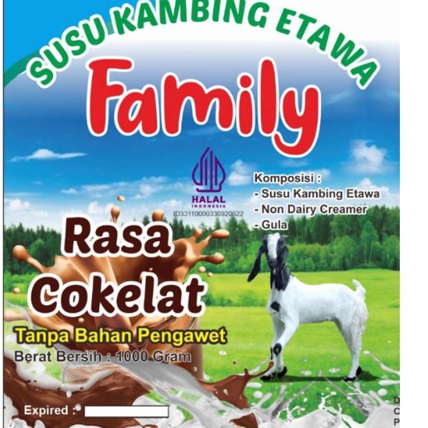 

❤[PROMO ⚡ALE!!!]❤ Susu Kambing Etawa Family Rasa Cokelat 1 Kg Alufoil